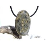 Kimberlit XL Trommelstein gebohrt - Sonderqualität - Rarität - ca. 3,6 cm x 2,2 cm x 1,5 cm