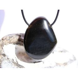 Goldobsidian XXL Trommelstein / Schmuckstein gebohrt - AA-Sonderqualitt - ca. 4,2 cm x 3,2 cm x 1,7 cm