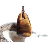 Tigerauge Schmuckstein / Trommelstein gebohrt - ca. 3 cm...