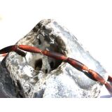 Tigerauge rot (gebr.) Navetten Halskette / Edelsteinkette - ca. 48 cm - vergoldet - AA-Sonderqualität -