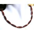 Tigerauge rot (gebr.) Navetten Halskette / Edelsteinkette - ca. 48 cm - vergoldet - AA-Sonderqualität -