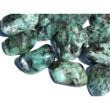 Smaragd XXL Trommelsteine / Handschmeichler (Beryll) - Rarität - schöne Qualität - ca. 5 - 5,2 cm / ca. 45 g/St