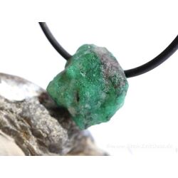 Smaragd (Kolumbien) Rohsteinform / Kristall gebohrt (Beryll) - Sonderqualitt - Raritt - ca. 1,8 cm x 1,8 cm x 1,2 cm