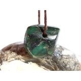 Smaragd Schmuckstein / Trommelstein gebohrt (Beryll) -...