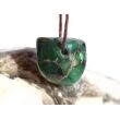 Smaragd Schmuckstein / Trommelstein gebohrt (Beryll) - Rarität - ca. 1,6 cm x 1,7 cm x 0,9 cm