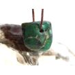 Smaragd Schmuckstein / Trommelstein gebohrt (Beryll) - Rarität - ca. 1,6 cm x 1,7 cm x 0,9 cm