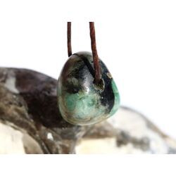 Smaragd Trommelstein gebohrt (Beryll) - Rarit�t - ca. 1,6 cm x 1,4 cm x 1 cm