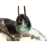 Smaragd Trommelstein gebohrt (Beryll) - Rarität - ca. 1,6 cm x 1,4 cm x 1 cm