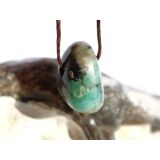 Smaragd Trommelstein gebohrt (Beryll) - Rarität - ca. 1,6 cm x 1,4 cm x 1 cm