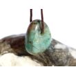 Smaragd Trommelstein gebohrt (Beryll) - Rarität - ca. 1,6 cm x 1,4 cm x 1 cm