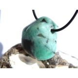 Smaragd Trommelstein gebohrt (Beryll) - Rarität - ca. 3 cm x 2,7 cm x 1,7 cm