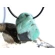 Smaragd Trommelstein gebohrt (Beryll) - Rarität - ca. 3 cm x 2,7 cm x 1,7 cm