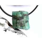 Smaragd Kristallstab / Rohsteinform angetrommet, gebohrt...