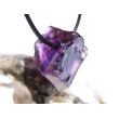 Amethyst dunkel "Morion" Kristallspitze / Rohstein angetrommelt, gebohrt - AA-Sonderqualität - ca. 2,8 cm x 2,2 cm x 2,1 cm