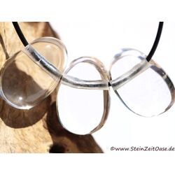 Bergkristall Trommelsteine gebohrt - AA-Sonderqualit�t - ca. 3 - 3,3 cm / ca. 15 g/St