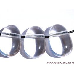 Bergkristall Trommelsteine gebohrt - AA-Sonderqualit�t - ca. 3 - 3,3 cm / ca. 15 g/St