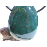 Heliotrop Trommelstein gebohrt - Sonderqualität - ca. 2,9 cm x 2,3 cm x 1,4 cm