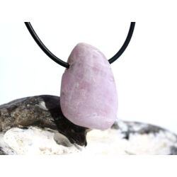 Kunzit rosa "Schimmer" Trommelstein gebohrt (Spodumen) - Rarität - ca. 3 cm x 2 cm x 1,2 cm