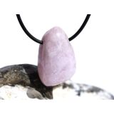 Kunzit rosa "Schimmer" Trommelstein gebohrt (Spodumen) - Rarität - ca. 3 cm x 2 cm x 1,2 cm