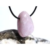 Kunzit rosa "Schimmer" Trommelstein gebohrt (Spodumen) - Rarität - ca. 3 cm x 2 cm x 1,2 cm