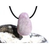 Kunzit rosa "Schimmer" Trommelstein gebohrt (Spodumen) - Rarität - ca. 3,2 cm x 2,1 cm x 1,3 cm