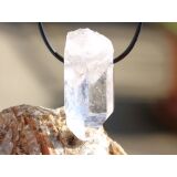 Bergkristall XXL Kristallstab / Kristallspitze natur mit Babyspitze, gebohrt - Sonderqualität - ca. 4,4 cm x 2,3 cm x 1,9 cm