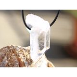 Bergkristall XXL Kristallstab / Kristallspitze natur mit Babyspitze, gebohrt - Sonderqualität - ca. 4,4 cm x 2,3 cm x 1,9 cm
