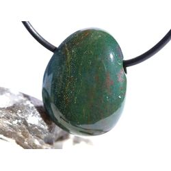 Heliotrop Trommelstein gebohrt - Sonderqualit�t - ca. 2,6 cm x 2,1 cm x 1,1 cm