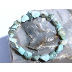 Larimar Nugget-Armband - ca. 10 - 12 mm - ca. 18 cm