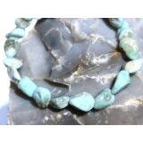 Larimar Nugget-Armband - ca. 10 - 12 mm - ca. 18 cm