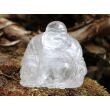 Bergkristall Buddha Figur / Aufsteller - ca. 6 cm x 6,3 cm x 4,5 cm - Sonderpreis wg. Makel -