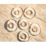 Bergkristalll Donut Edelstein 9-10 mm (3  mm stark)