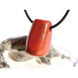 Jaspis rot Schmuckstein gebohrt - Sonderqualität - ca. 2,5 cm x 1,4 cm x 1,7 cm