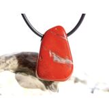 Jaspis rot Schmuckstein gebohrt - Sonderqualität - ca. 2,7 cm x 1,9 cm x 1,2 cm - Sonderpreis wg. Makel -