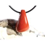 Jaspis rot Schmuckstein gebohrt - Sonderqualität - ca. 2,6 cm x 1,6 cm x 1,7 cm - Sonderpreis wg. Makel -