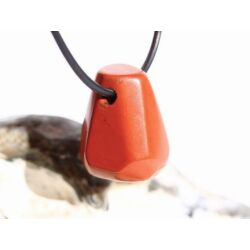 Jaspis rot Schmuckstein gebohrt - Sonderqualität - ca. 2,3 cm x 1,7 cm x 1,7 cm