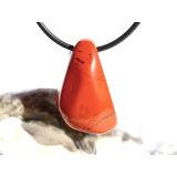 Jaspis rot Schmuckstein gebohrt - Sonderqualität - ca. 2,8 cm x 1,8 cm x 1,4 cm