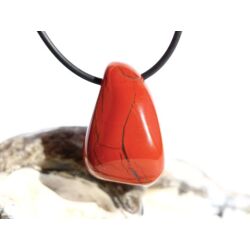 Jaspis rot Schmuckstein gebohrt - Sonderqualität - ca. 2,8 cm x 1,8 cm x 1,4 cm