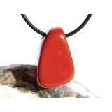 Jaspis rot Schmuckstein gebohrt - Sonderqualität - ca. 2,8 cm x 1,8 cm x 1,4 cm