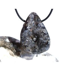 Hämatit natur (roter Glaskopf) XXL Schmuckstein gebohrt - Sonderqualität - Rarität - Handarbeit - ca. 4,3 cm x 3 cm x 1,4 cm