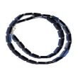 Hämatit Halskette / Edelsteinkette, Rechtecke und Kugeln - 925iger Silberverschluss - Sonderqualität - ca. 60 cm