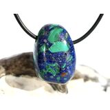 Azurit-Malachit (gepr.) Trommelstein gebohrt - ca. 2,5 cm...