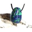 Azurit-Malachit (gepr.) Trommelstein gebohrt - ca. 2,5 cm x 1,8 cm x 1,7 cm