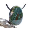 Heliotrop-Moosachat Trommelstein gebohrt - Sonderqualität - ca. 3 cm x 2,3 cm x 1,4 cm