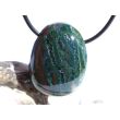 Heliotrop-Moosachat Trommelstein gebohrt - Sonderqualität - ca. 3 cm x 2,3 cm x 1,4 cm