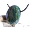Heliotrop-Moosachat Trommelstein gebohrt - Sonderqualität - ca. 3 cm x 2,3 cm x 1,4 cm