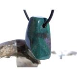 Heliotrop Schmuckstein Cabochon gebohrt - ca. 2,7 cm x 1,8 cm x 1,3 cm