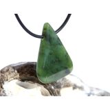 Nephrit-Jade Schmuckstein / Scheibenstein gebohrt -...