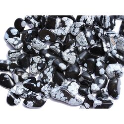 Schneeflockenobsidian Trommelsteine mini (S) - Sonderqualitt - ca. 1 - 2,5 cm / ca. 50 g