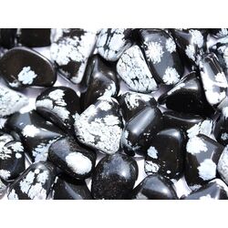 Schneeflockenobsidian Trommelsteine mini (S) - Sonderqualitt - ca. 1 - 2,5 cm / ca. 50 g